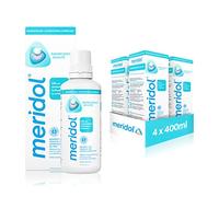 meridol Collutorio 4 x 400 ml - effetto antibatterico per denti e gengive sani, senza alcool