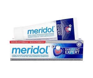 meridol Dentifricio Parodont Expert Protezione Gengive 75ml|Combatte le cause del sanguinamento e dell'infiammazione gengivale*|Rafforza le gengive I Ideale per impianti dentali I Antibatterico*