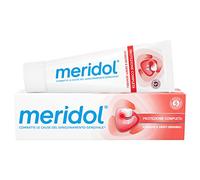 Meridol Dentifricio Protezione Completa con ingrediente antibatterico, lenisce le gengive irritate e i denti sensibili. Combatte i batteri della placca e previene il sanguinamento gengivale 75ml