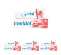 Meridol Dentifricio Protezione Completa con ingrediente antibatterico, lenisce le gengive irritate e i denti sensibili. Combatte i batteri della placca e previene il sanguinamento gengivale 75ml