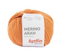 Merino Aran lana di Katia gomitoli da 100 grammi e 155 metri (arancio Palido 96)