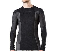 MERINO & MORE Maglia funzionale a maniche lunghe da uomo nero | S