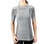 MERINO & MORE Maglietta funzionale da donna a maniche corte grigio | S