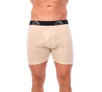 Merino.tech Boxer Uomo in Lana Merinos - 100% Intimo Termico Uomo Lana Merinos (Medium, 1 Pack - 170 Oatmeal)