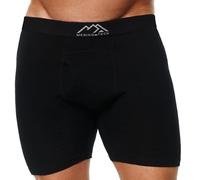Merino.tech Boxer Uomo in Lana Merinos - 100% Intimo Termico Uomo Lana Merinos (Medium, 1 Pack - 190 Black Coal)