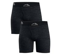 Merino.tech Boxer Uomo in Lana Merinos - 100% Intimo Termico Uomo Lana Merinos (Medium, 2 Pack 170 Heathered Black)