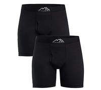 Merino.tech Boxer Uomo in Lana Merinos - 100% Intimo Termico Uomo Lana Merinos (X-Large, 2 Pack - Black)