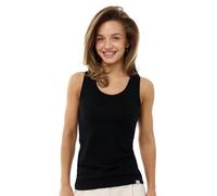 Merino.tech Canottiera Donna Lana Merino - Intimo per Sport e Quotidiano (Small, Black Tank Basic)
