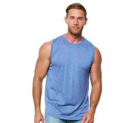 Merino.tech Canottiera Uomo Lana Merino Intimo Attivo Leggere per Sport (Medium, Deep Blue Tank)