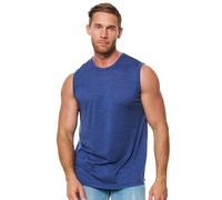 Merino.tech Canottiera Uomo Lana Merino Intimo Attivo Leggere per Sport (Medium, Windsor Blue Tank)