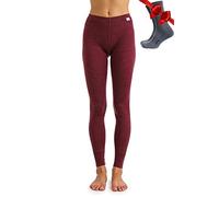 Merino.tech Pantaloni Lana Merinos Donna - 100% Intimo Termico + Calzini | Intimo termico donna in lana Merino, per trekking, sci e outdoor, non irrita la pelle, termoregolatore, anti-odore