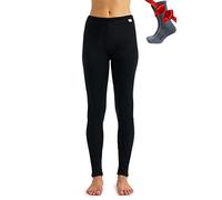 Merino.tech Pantaloni Lana Merinos Donna - 100% Intimo Termico + Calzini | Intimo termico donna in lana Merino, per trekking, sci e outdoor, non irrita la pelle, termoregolatore, anti-odore