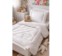 Merino Wool Junior lettino in lana merino piumone/trapunta leggera, naturale, 4,5 tog, per culla copripiumino 120 x 150 cm + federa 40 x 60 cm. Prodotto naturale per neonati. Baby set. Copripiumino