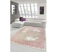 Merinos Tappeto Moderno con Ornamenti d'Epoca in Crema Rosa Beige Größe 200 x 290 cm