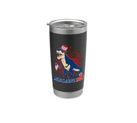 Merisaurusrex 4th Of July T Rex Dinosaur American Patriotic Bicchiere termico in acciaio inox doppia parete