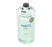 Merit Shampoo di ricarica da 320 ml, shampoo giapponese per la cura dei capelli e del cuoio capelluto, schiuma fine, poco acido, senza silicone, senza parabeni, fragranza floreale naturale, prodotto