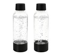 Meritaipolw Bottiglia per soda, adatta per acqua frizzante e acqua minerale, bottiglie per soda riutilizzabili senza BPA (confezione da 2), 1 L, bottiglie per acqua frizzante a tenuta ermetica con