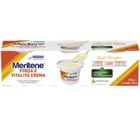 Meritene Forza e Vitalità Crema Vaniglia – Dessert iperproteico ipercalorico 3x125 g