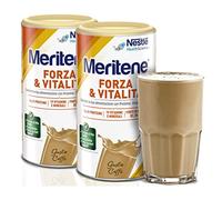 Meritene Forza & Vitalità gusto caffè, bevanda alimentare in polvere | Arricchito di Vitamine, Minerali e Proteine |Rafforza il tuo Sistema Immunitario e la Salute delle Ossa |Barattolo da 2x270g