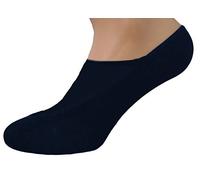 MERITEX 6 paia salvapiede uomo filo di scozia con silicone nel tallone art. 658 (XL (44-46), blu)