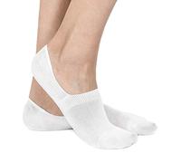 MERITEX Calza salvapiede unisex Filo di Scozia con silicone nel tallone conf. 4 paia (L 41/43, BIANCO)