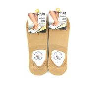 MERITEX Calza salvapiede unisex Filo di Scozia con silicone nel tallone conf. 4 paia (M 38/40, NUDO)