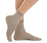 MERITEX Calze Donna Corte a Coste in Caldo Cotone - 6 Paia Taglia Unica, Morbide, Confortevoli e Resistenti, Punta e Tallone Rinforzati, Polsino Morbido