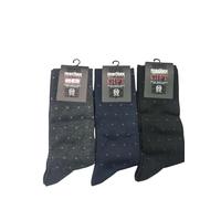 MERITEX Calze Lunghe da Uomo in Caldo Cotone Taglia Unica 39/46 Ottima Qualità Che Armonizzeranno Ogni Tuo Outfit Set grif Box da 3 Paia (1902)