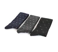 MERITEX Calze Uomo Corte Fantasia in Caldo Cotone - 3 Paia in Scatolina Idea Regalo, Morbide e Confortevoli - Taglia Unica