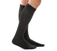 MERITEX Calze Uomo Lunghe in Caldo Cotone Nero - 3 Paia in Scatolina Idea Regalo, Morbide e Confortevoli - Taglia Unica