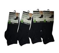 MERITEX CALZINO 3/4 Puro Cotone Mercerizzato Filoscozia Punta Tallone Rinforzati, 95% Cotone 5% Elastane Confezione 12/6 Paia X Sneaker Scarpe Classiche (IT, Numero, 43, 46, Regular, Regular, 6, BLU)