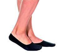 MERITEX CONFEZIONE DA 6 PAIA MINICALZA SALVAPIEDE CON SILICONE SCOLLATA INVISIBILE UOMO DONNA COTONE ELASTICIZZATO - PRODOTTO CERTIFICATO Oeko-Tex - Disponibile nei colori Bianco, Nero, Nudo e Blu