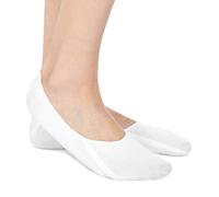 MERITEX Minicalza invisibile salvapiede unisex Filo di Scozia con silicone nel tallone conf. 6 paia art. 664 (XL 44/46, BIANCO)
