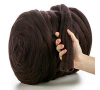 MeriWoolArt® 100% Merino Lana XXL Filato di Lana Grosso 4-5cm, Filato Spesso Soffice, Feltro di Lana ad Ago, Infeltrire la Lana, Bagnato, Fai Da Te Coperta Grossa di Lana
