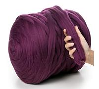 MeriWoolArt® 100% Merino Lana XXL Filato di Lana Grosso 4-5cm, Filato Spesso Soffice, Feltro di Lana ad Ago, Infeltrire la Lana, Bagnato, Fai Da Te Coperta Grossa di Lana