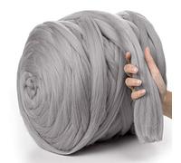 MeriWoolArt® 100% Merino Lana XXL Filato di Lana Grosso 4-5cm, Filato Spesso Soffice, Feltro di Lana ad Ago, Infeltrire la Lana, Bagnato, Fai Da Te Coperta Grossa di Lana