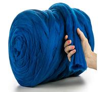 MeriWoolArt® 100% Merino Lana XXL Filato di Lana Grosso 4-5cm, Filato Spesso Soffice, Feltro di Lana ad Ago, Infeltrire la Lana, Bagnato, Fai Da Te Coperta Grossa di Lana