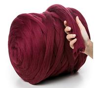 MeriWoolArt® 100% Merino Lana XXL Filato di Lana Grosso 4-5cm, Filato Spesso Soffice, Feltro di Lana ad Ago, Infeltrire la Lana, Bagnato, Fai Da Te Coperta Grossa di Lana