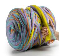 MeriWoolArt® 100% Merino Lana XXL Filato di Lana Grosso 4-5cm Filato Spesso Soffice, Feltro di Lana, Fai Da Te Regalo di Natale Coperta Maglia Grossa di Lana per Bambino