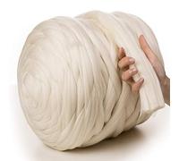 MeriWoolArt® 100% Merino Lana XXL Filato Grosso 4-5cm Spesso Soffice, Feltro, Fai Da Te Regalo di Natale Coperta Maglia Grossa per Bambino