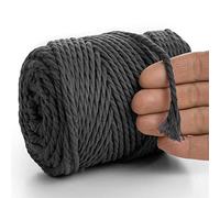 MeriWoolArt® Corda Macramè Naturale, 75M Macramè Corda 4mm, Corda in Cotone Morbido per Macramè Acchiappasogni, Arazzo da parete Macrame, Decorazione Macramè Fai da Te, Spago per Decorazioni