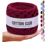 MeriWoolArt® Cotone Premium 10 mm x 110 m per Uncinetto e Macramè, Filato di Cotone T-Shirt di Alta Qualità, Perfetto per Borse a Mano, Tappeti, Cestini per Piante, Cuscini e Appendiabiti Macramè
