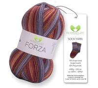 MeriWoolArt® Filato Calza 4 Fili - Gomitolo da 100g in Lana Merino per Maglia e Uncinetto, 75% Lana Vergine (Superwash), 25% Poliammide, 420m - Ideale per Calze da Uomo e Donna, Maglioni e Cardigan