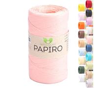 MeriWoolArt Filato Rafia per Uncinetto - Papiro Carta 100g (130m) - Ideale Macramè, Cappelli, Borse, Progetti Fai-da-te Casa - Ecologico