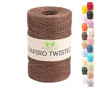 MeriWoolArt Filato Rafia per Uncinetto - Papiro Twisted Carta Ritorta 100g (170m) - Ideale Macramè, Cappelli, Borse, Progetti Fai-da-te Casa - Ecologico