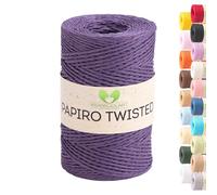 MeriWoolArt Filato Rafia per Uncinetto - Papiro Twisted Carta Ritorta 100g (170m) - Ideale Macramè, Cappelli, Borse, Progetti Fai-da-te Casa - Ecologico