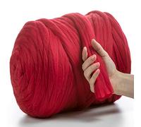 MeriWoolArt® Filato XXL 100% Merino 4-5cm, Spesso Soffice per Feltro ad Ago, Infeltrire, Bagnato, Fai Da Te Coperta Grossa di Lana