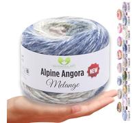 MeriWoolArt® Lana merino per lavorare a maglia, 150 m, spessore multicolore, morbida lana merino per maglioni e giacche - XXL lana lavorata a mano - Voluminosa fai da te per sciarpe, coperte, panni e