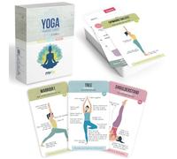 Merka Yoga Pose Flashcard Deck - 50 flashcard in plastica, 45 Asana e 4 sequenze - attrezzatura portatile per fitness e accessori per yoga