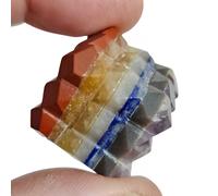Merkaba 54 Punti Piramide Lemuriana Power Cube Gemma Cristallo 7 Chakra Gener...